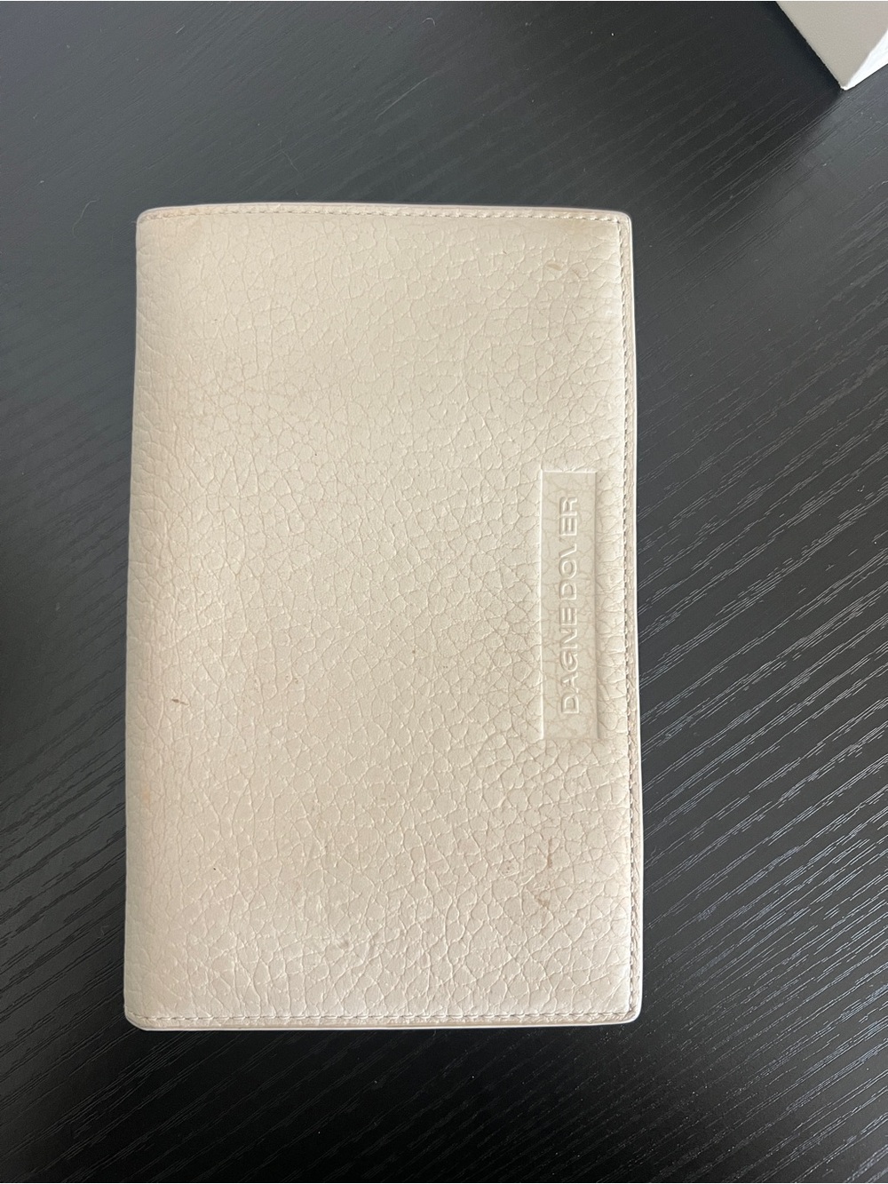 Dagne Dover Pebbled Cream Travel Wallet